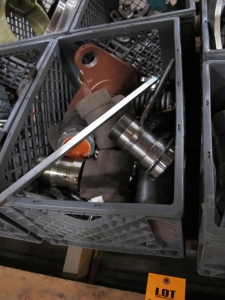 LOT TO INCLUDE: (11 MILK CRATES) MISC. CAP PIPES, FITTINGS, T-PIPES, SS RINGS, STL PARTS, ETC. LOADING & HANDLING FEE $15-4613